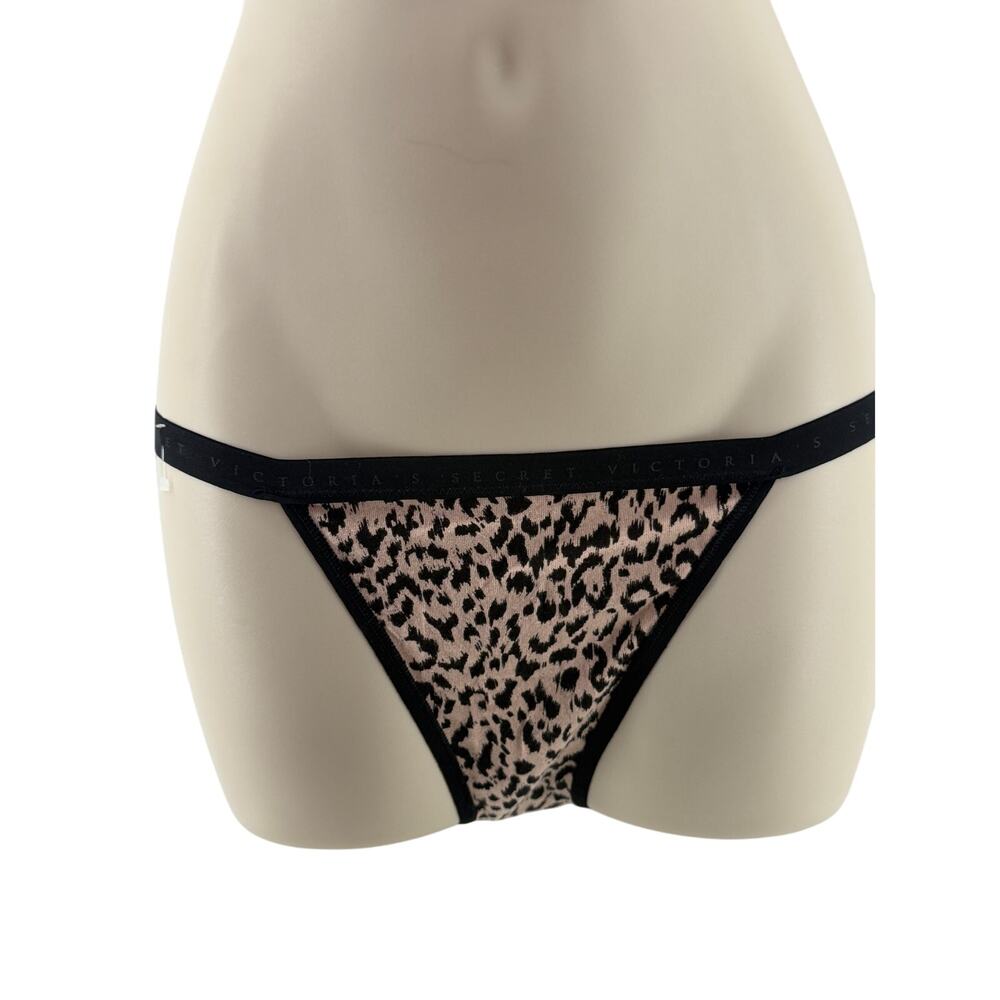 Victoria Secret Cotton String Bikini Leopard Print Womens Medium